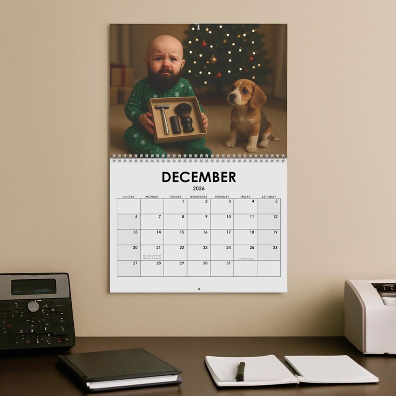 2026 Bearded Babies Wall Calendar