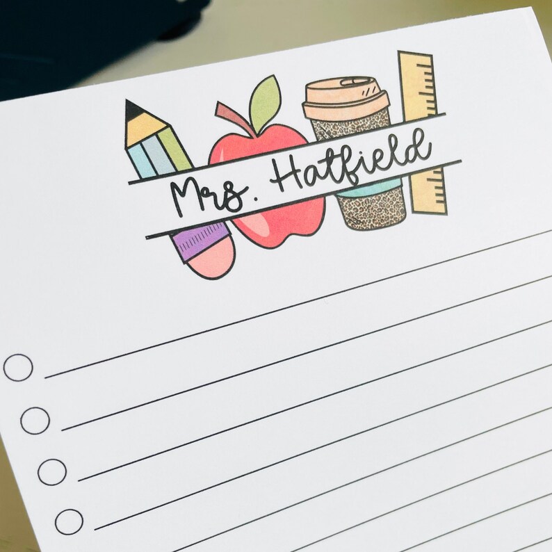 Customizable Notepad Teacher Gift
