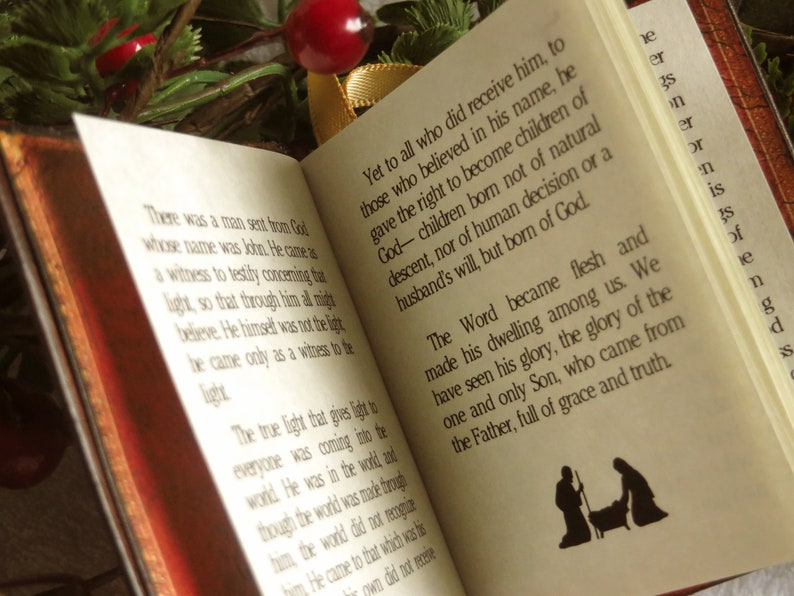Miniature Bible Christmas Ornament