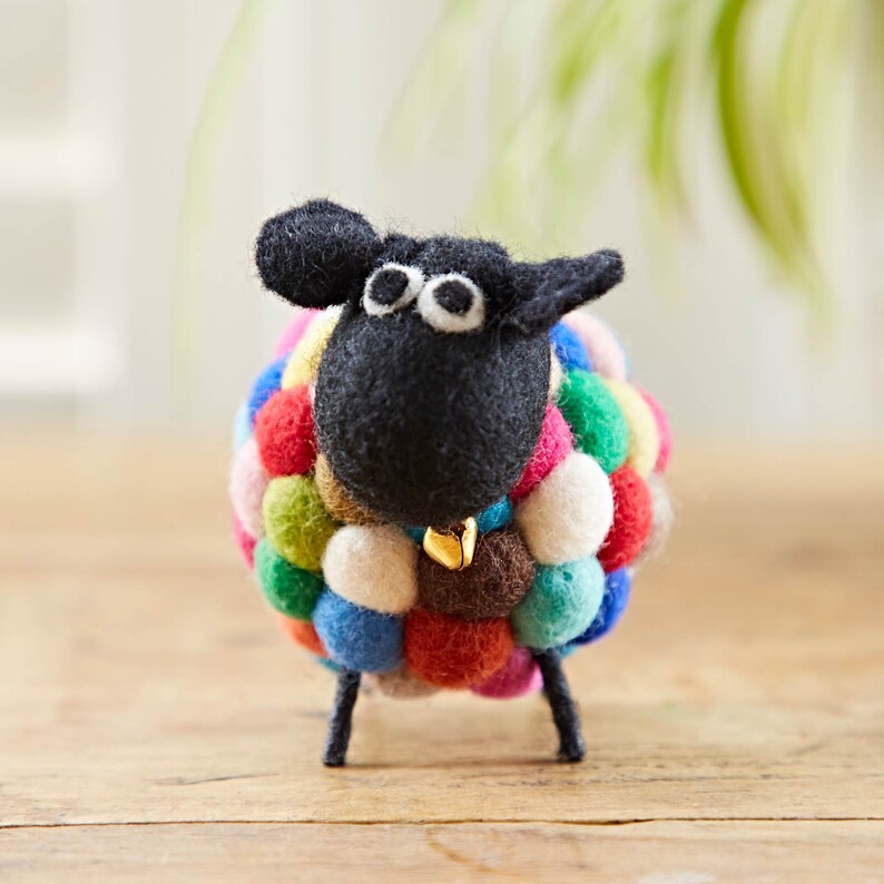 Quirky Felt Sheep Ornament 