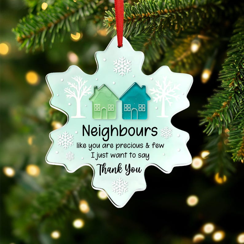 Thank You Neighbors Heart Ornament 2025