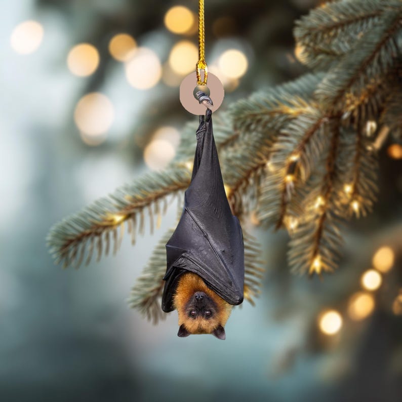 Black Bat Christmas Tree Hanging Decor