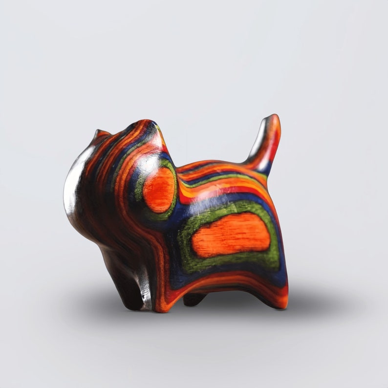 Hand Carving Wooden Cat