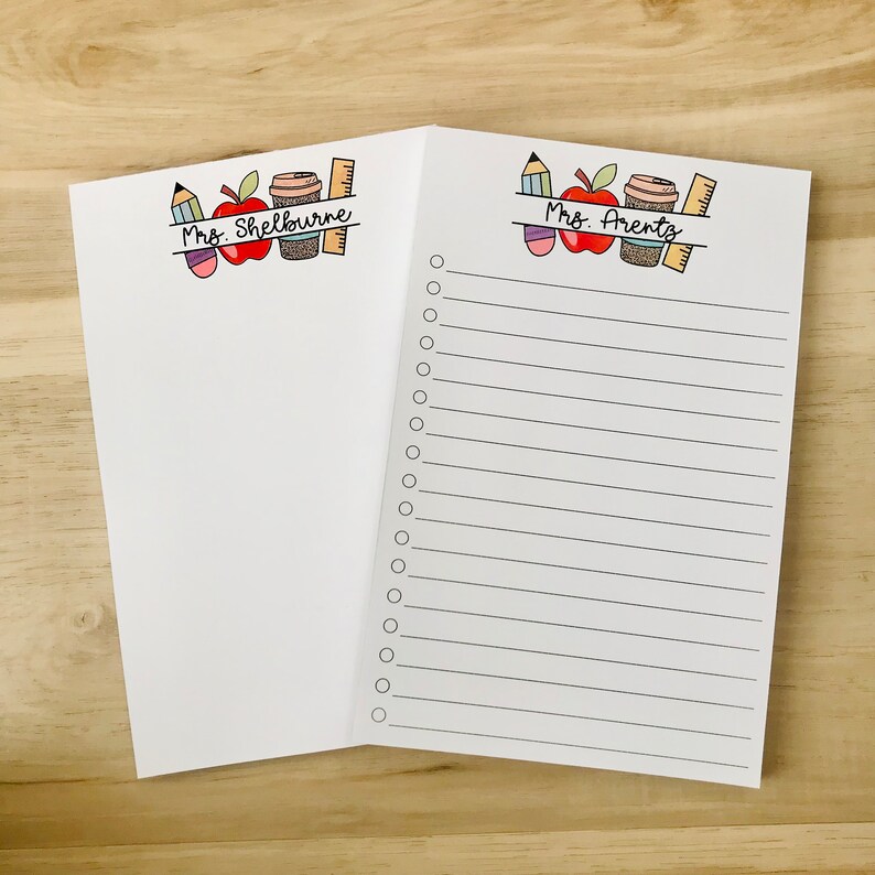 Customizable Notepad Teacher Gift