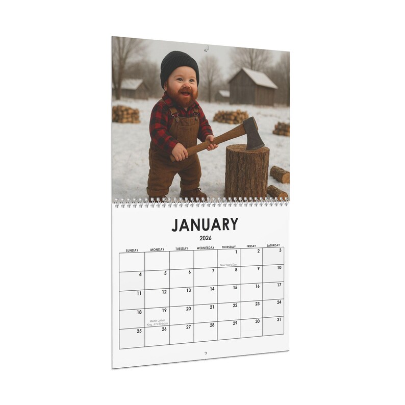 2026 Bearded Babies Wall Calendar