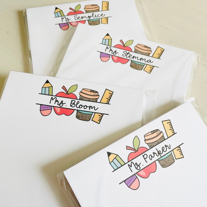 Customizable Notepad Teacher Gift