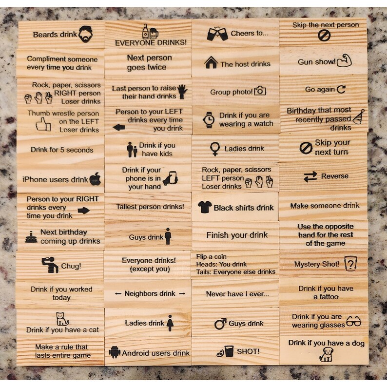 Tumbling Tower Blocks Drinking Game