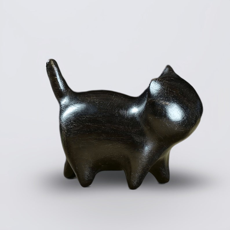 Hand Carving Wooden Cat