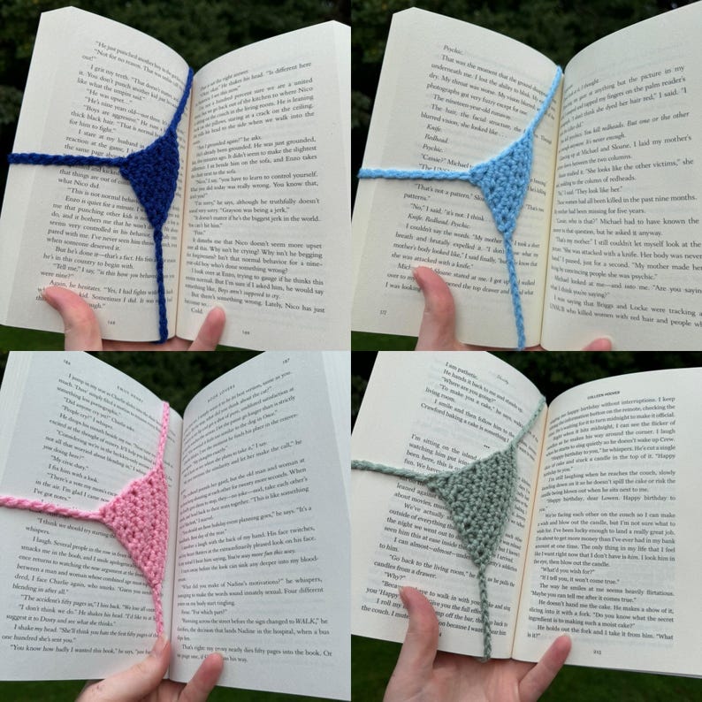 🤩 CROCHET Bookmark - Book Bra and Book Thong