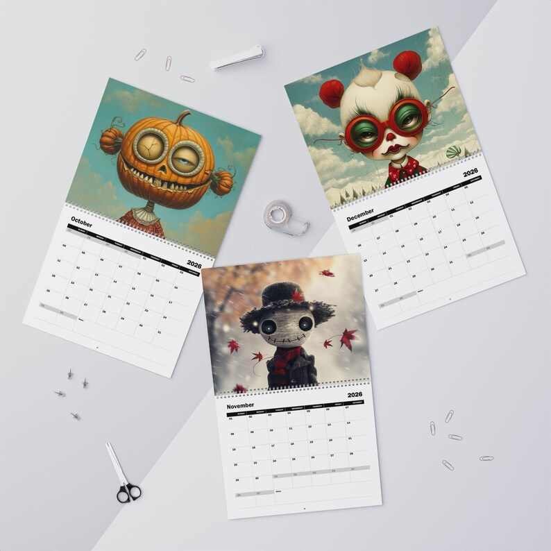 🗓️ 2026 Surreal Creatures Wall Calendar