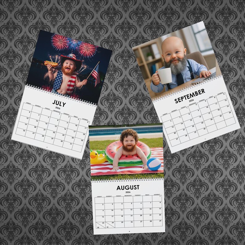 2026 Bearded Babies Wall Calendar