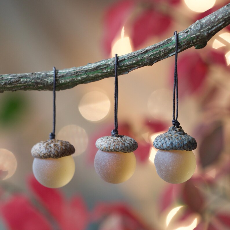 Handmade Sea Glass Acorns