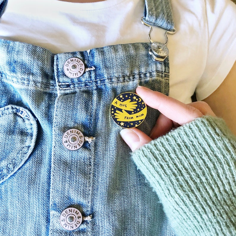 A Hug From Mummy Enamel Lapel Pin