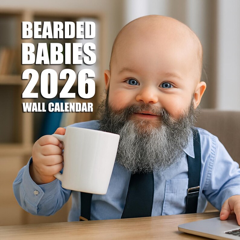 2026 Bearded Babies Wall Calendar