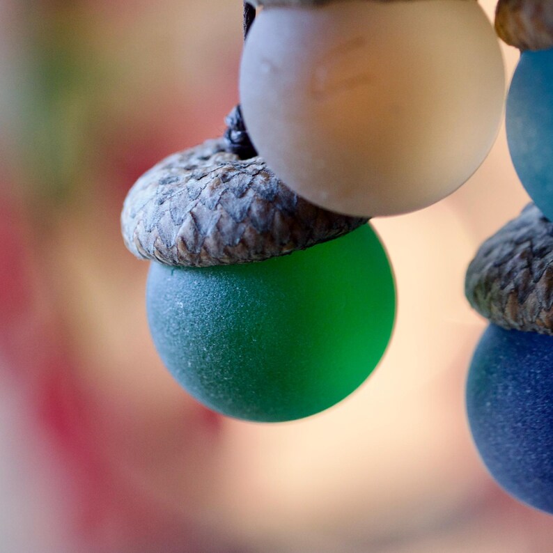 Handmade Sea Glass Acorns