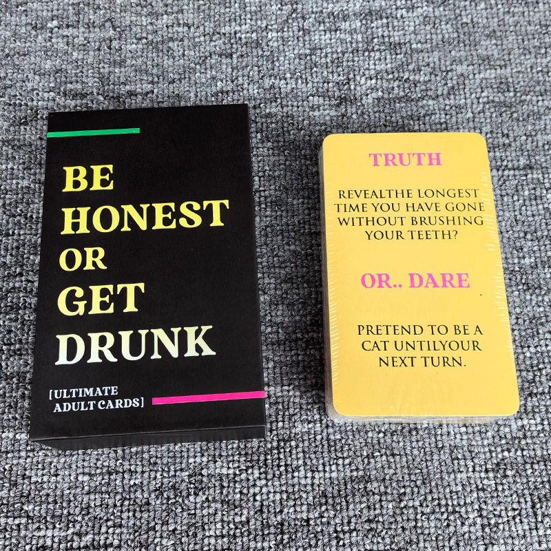 Be Honest or Get Drunk Game Card