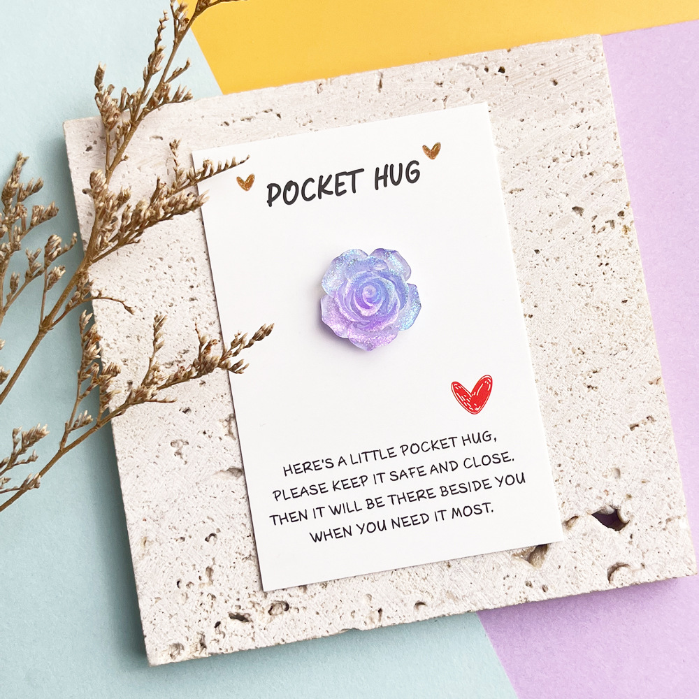 Gradient Rose Pocket Hug Card