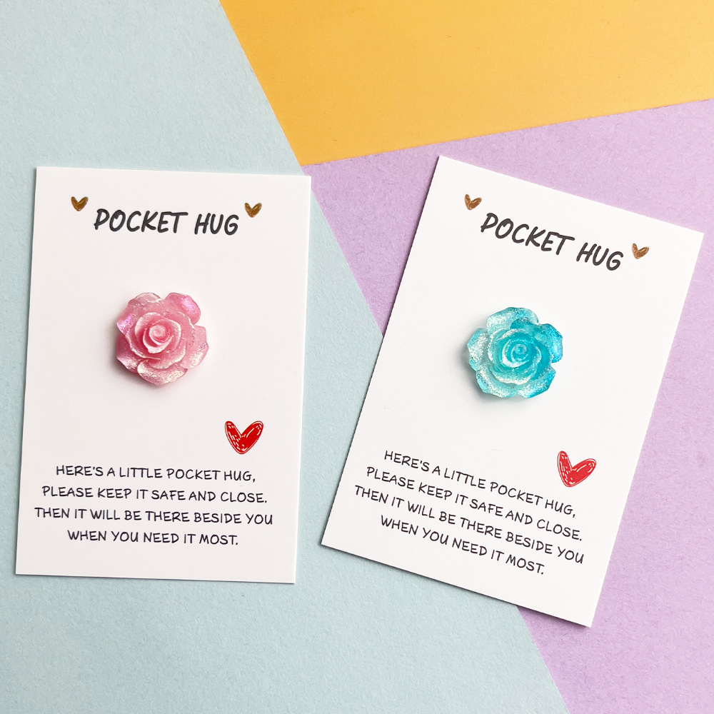 Gradient Rose Pocket Hug Card