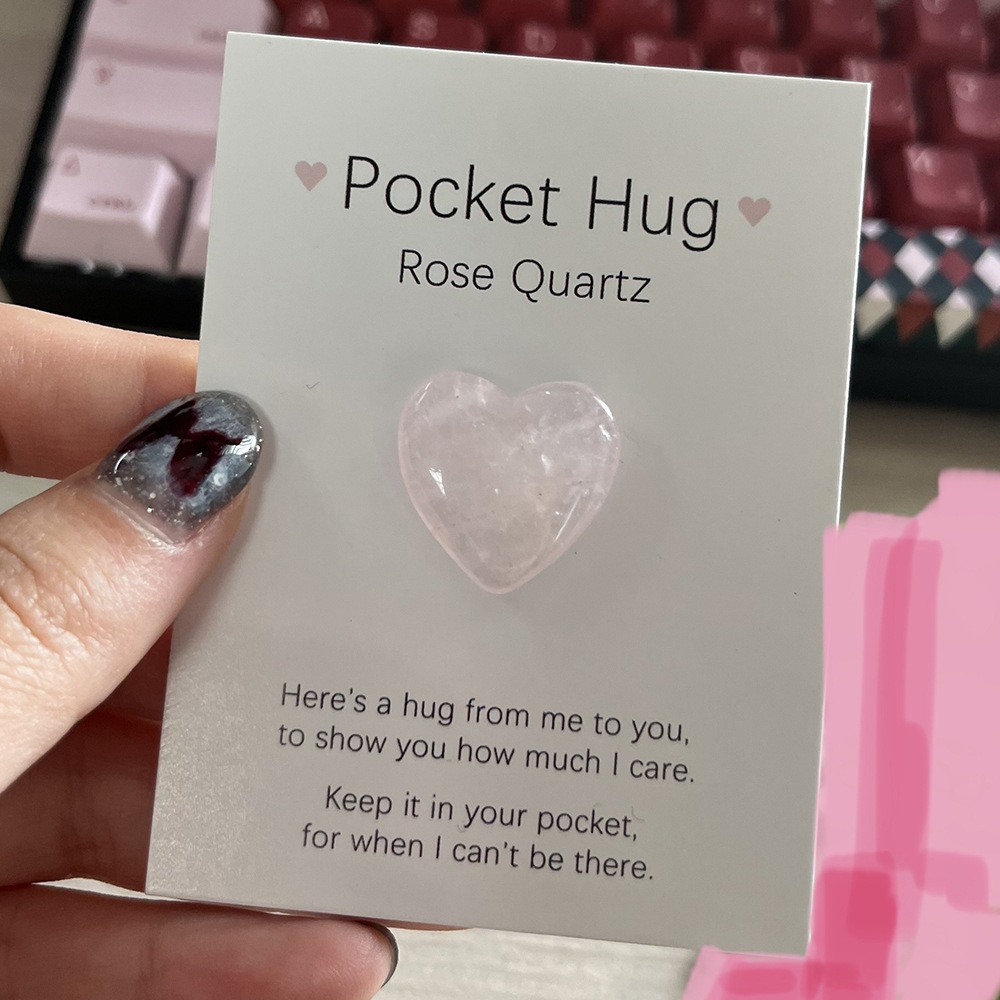 Rose Quartz Crystal Heart Gift