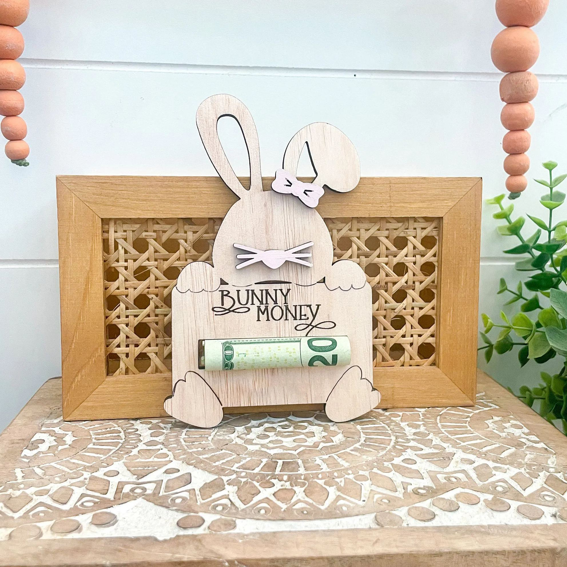 Personalised Easter Bunny Money Holder