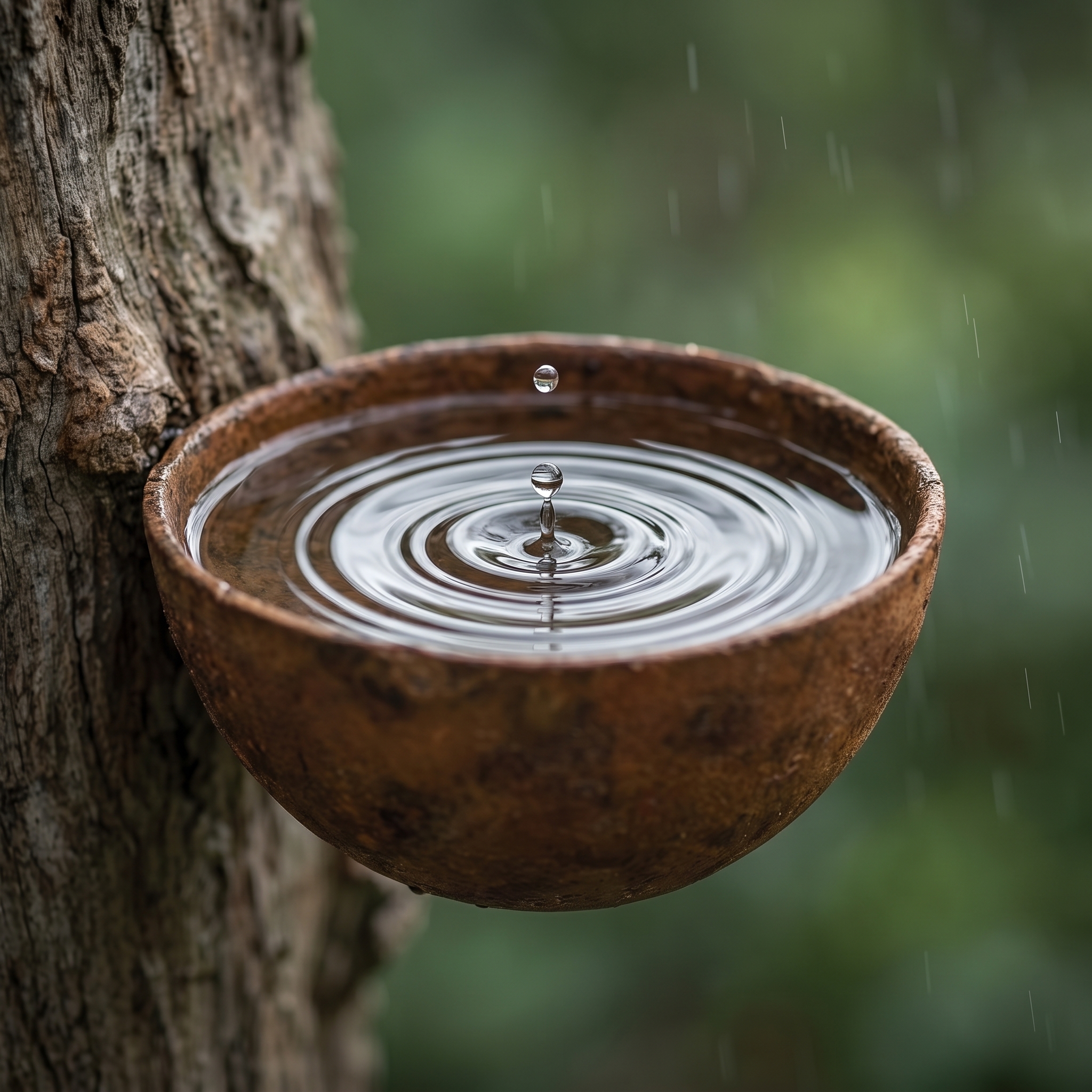 Hanging Insect Drinking Cup Bird Feeder Ornament – Rustic Metal 3‑Tier Cascading Water Bowl Set