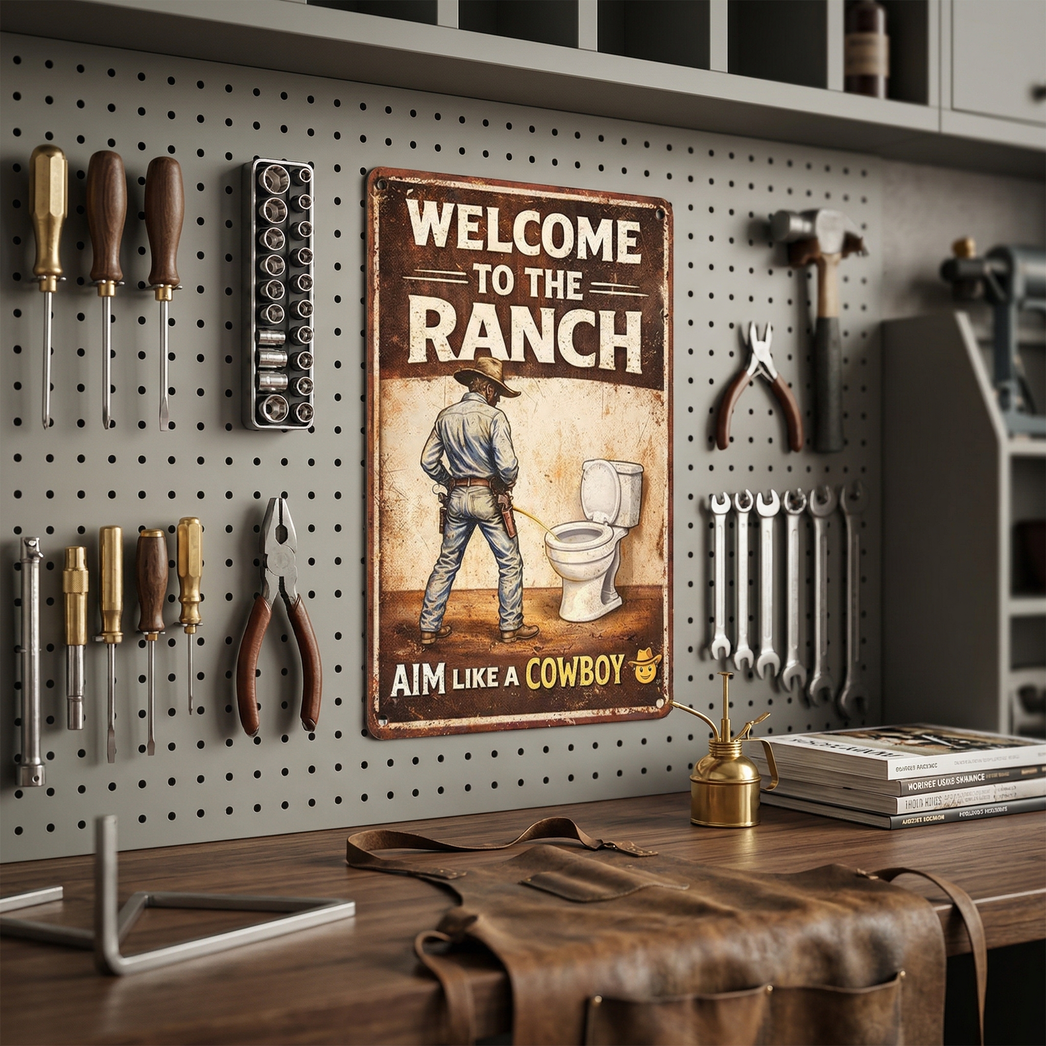 "Welcome to the Ranch" Bathroom Wall Decal