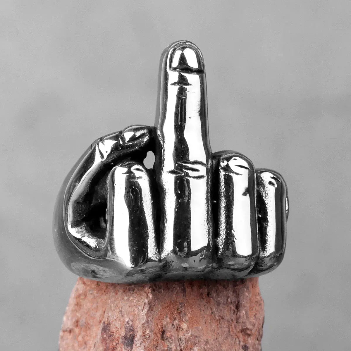 The F Word Punk Retro Stainless Steel Rings