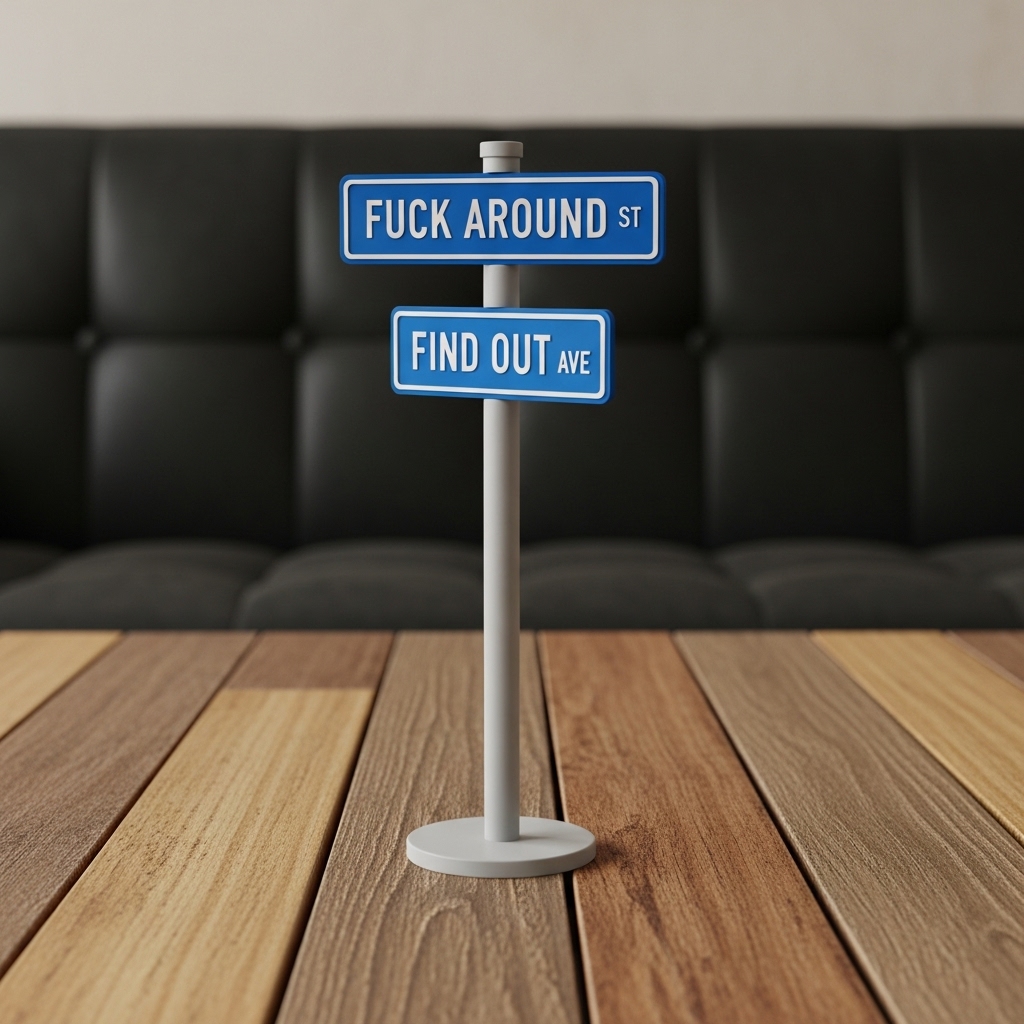 Edgy Slogan Street Sign Decor