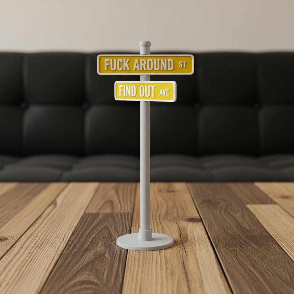 Edgy Slogan Street Sign Decor