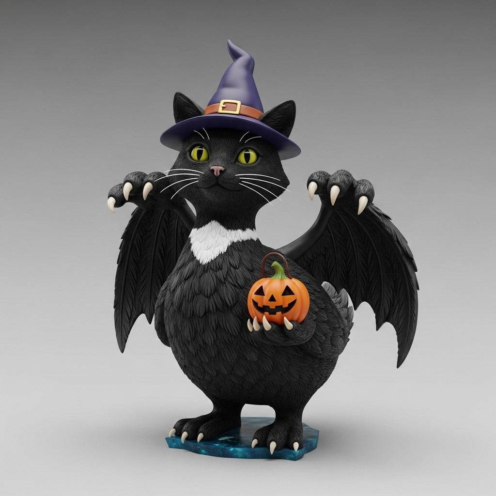 🎃🦆 Halloween Black Cat Ducks 