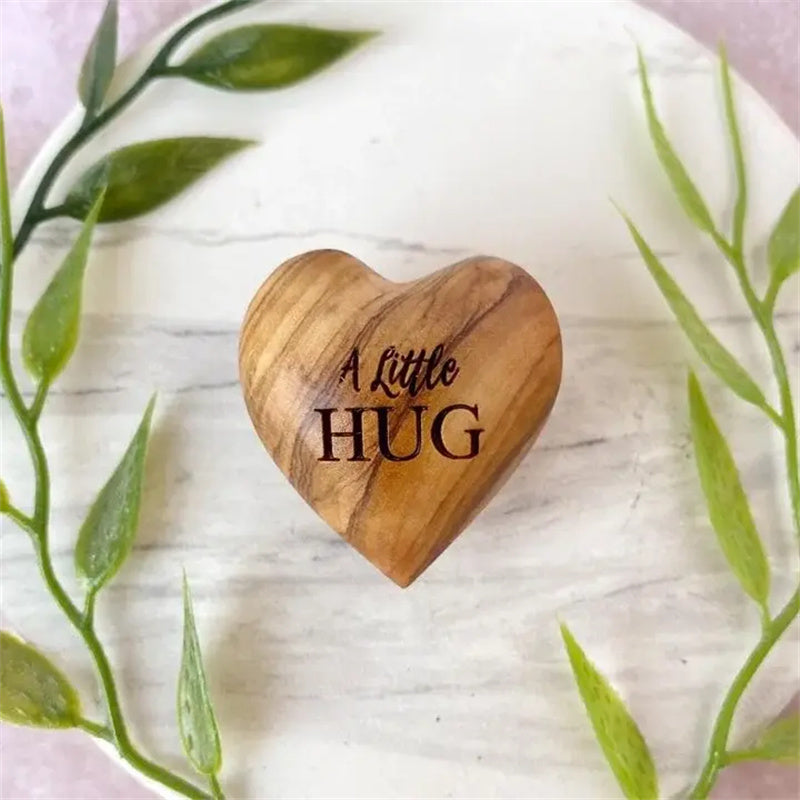 💖Pocket Hug Wooden Heart Token