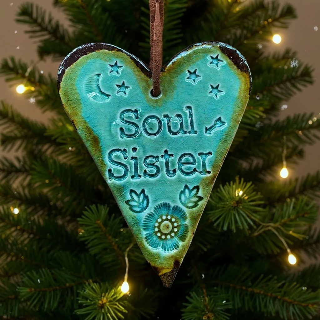 👧SOUL SISTER ... Handmade Ceramic Ornament