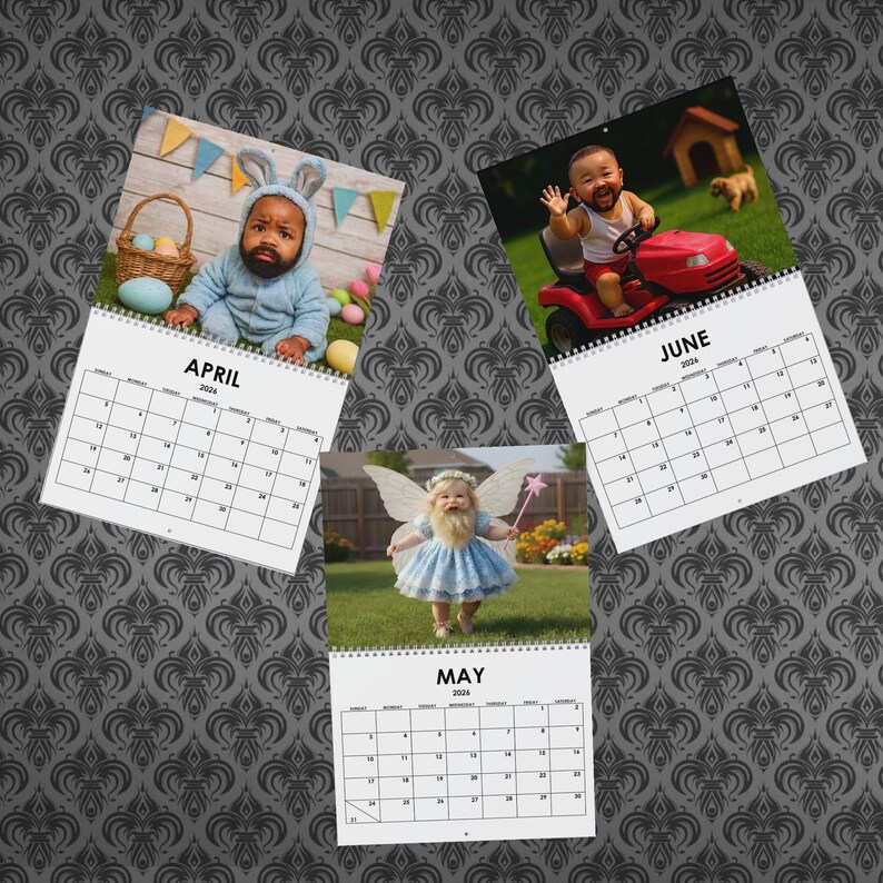 2026 Bearded Babies Wall Calendar