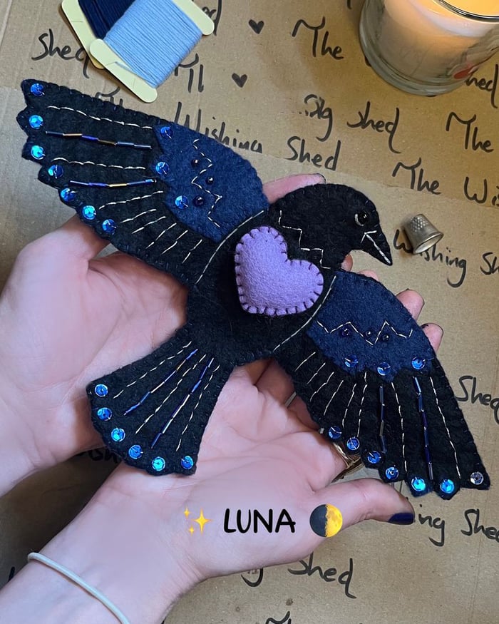 🖤 “Raven’s Keepsake – Guardian of Stitches”