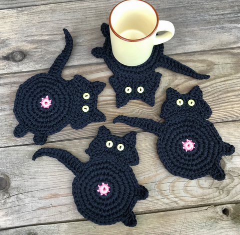 Cat Butt Coasters-Any 3 for 2 & 5 for 3