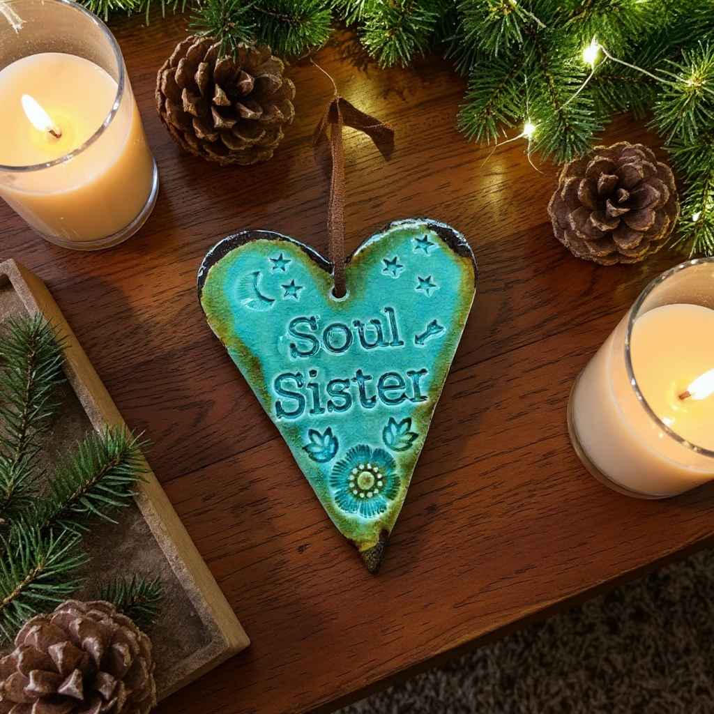 👧SOUL SISTER ... Handmade Ceramic Ornament