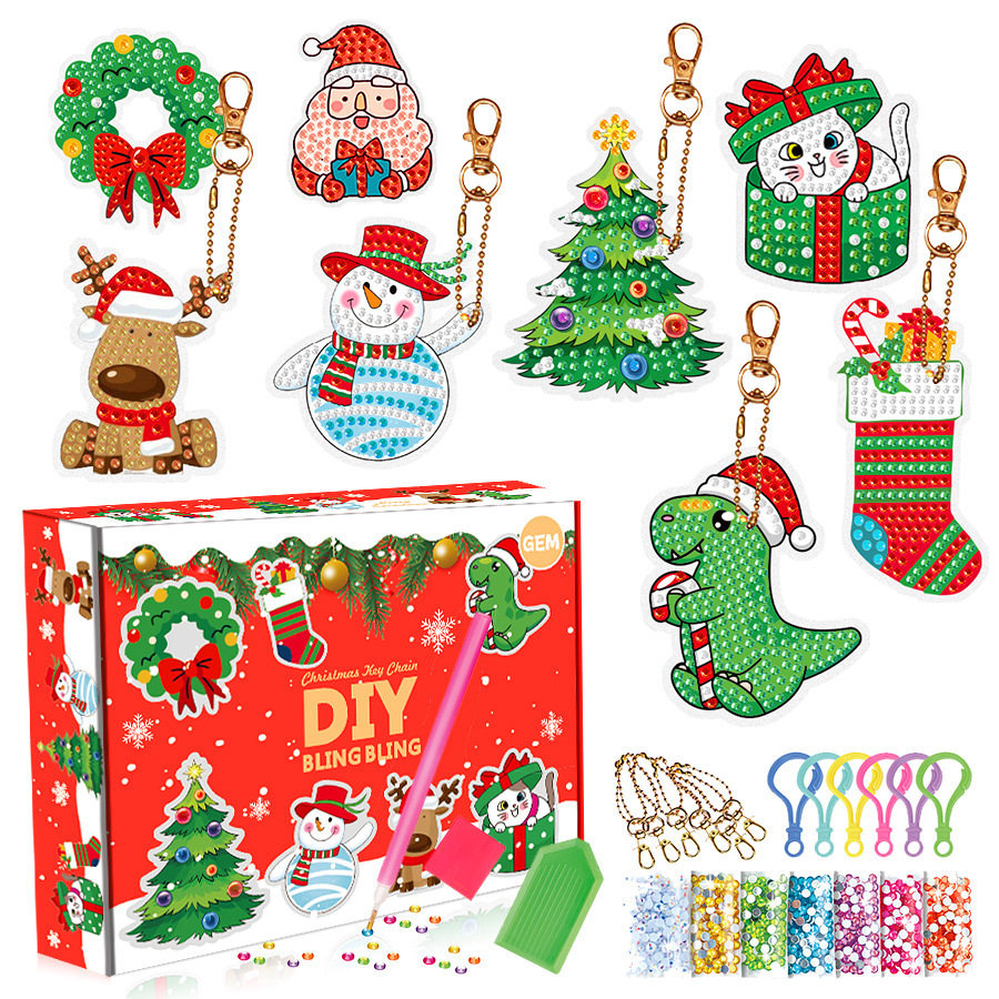 [HOT SALE]Christmas DIY Diamond Painting Pendant