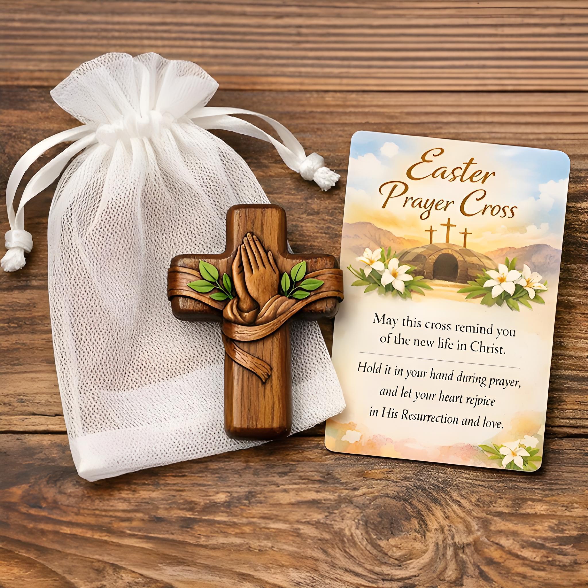 ✝️🌸Easter Prayer Cross Gift – A Touch of Faith, A Symbol of Hope