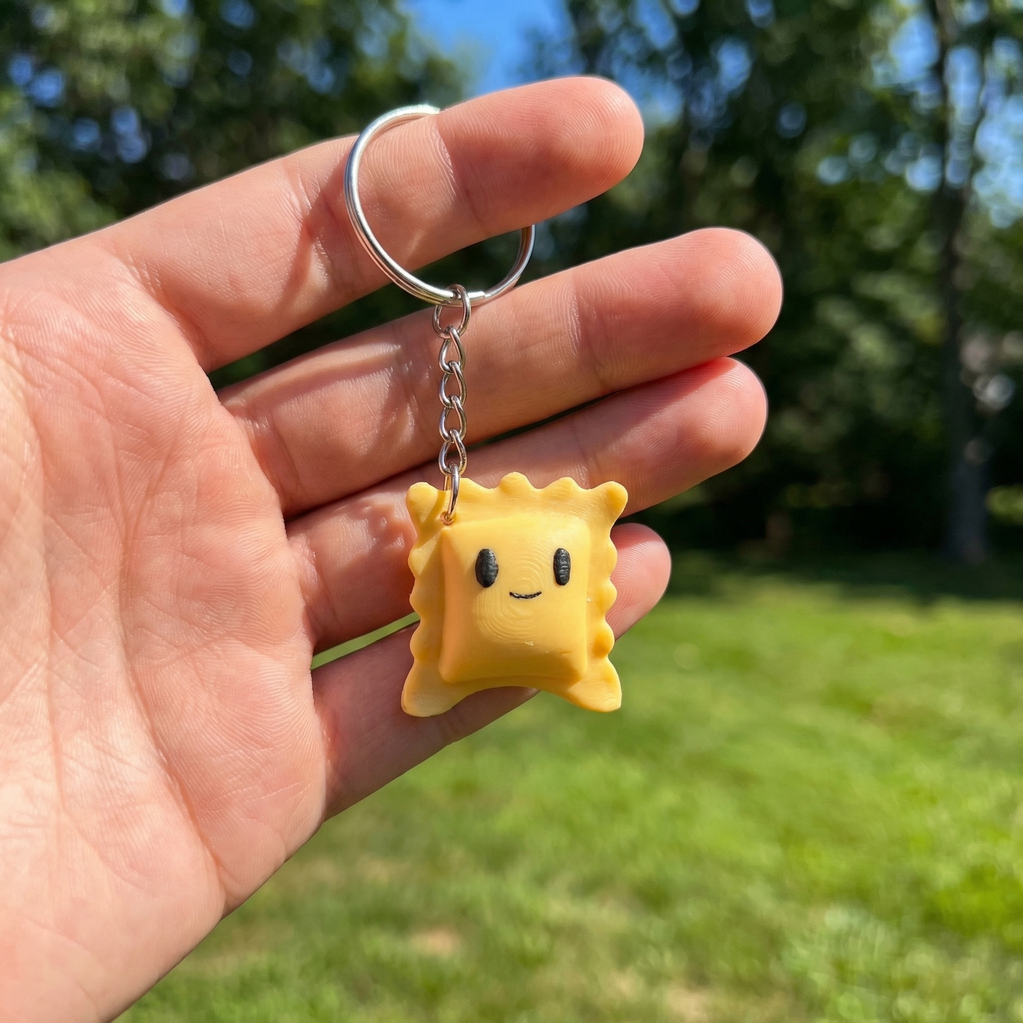 🍝 Cute Ravioli Guy with Butt Cheeks Keychain