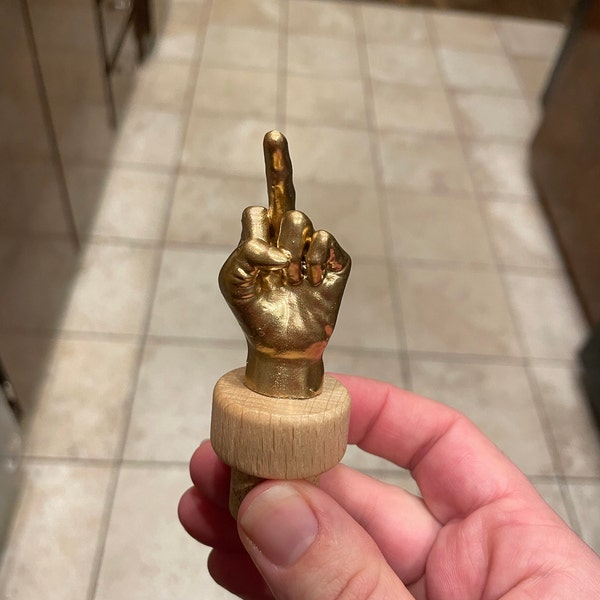 Funny MIDDLE FINGER Wine Stopper 