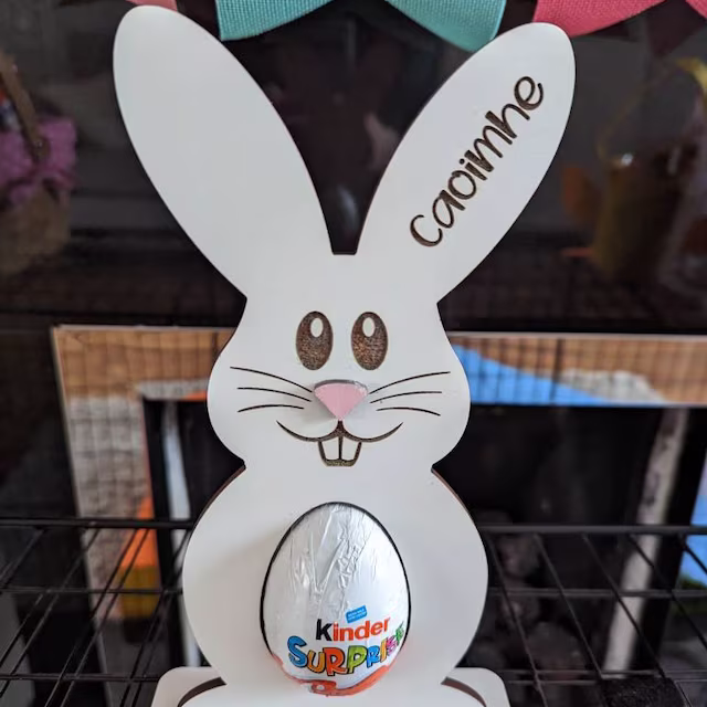 🐰Personalized Easter Bunny Kinder Egg Holder