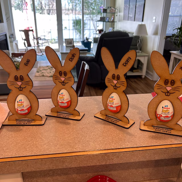 🐰Personalized Easter Bunny Kinder Egg Holder