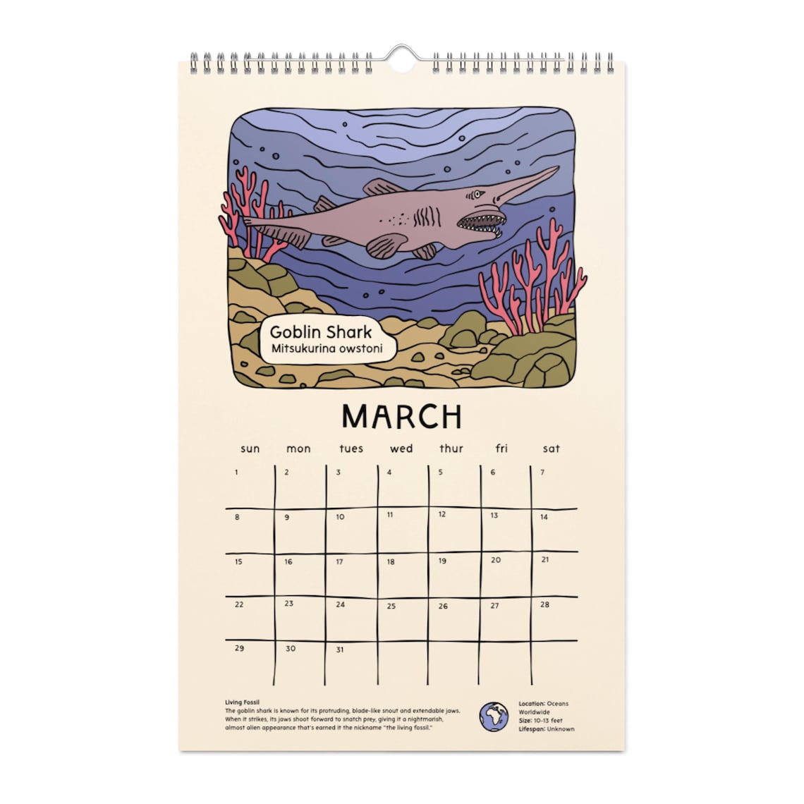 Strange and Bizarre Animals 2026 Calendar 