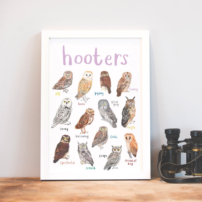 Hooters Art Print A4 image 1