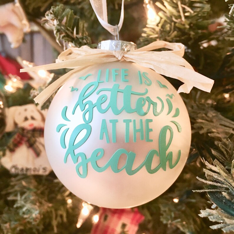 🌊 Coastal Beach Christmas Tree Ornament