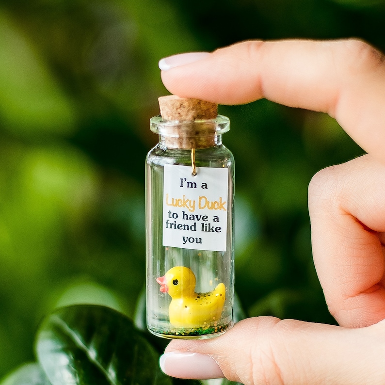 Best Friend Birthday Gift Miniature Rubber Duck Friendship image 6