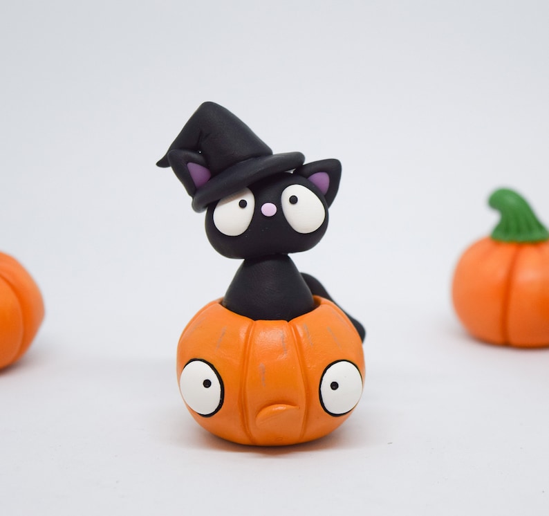 Halloween Black Cat Figurine
