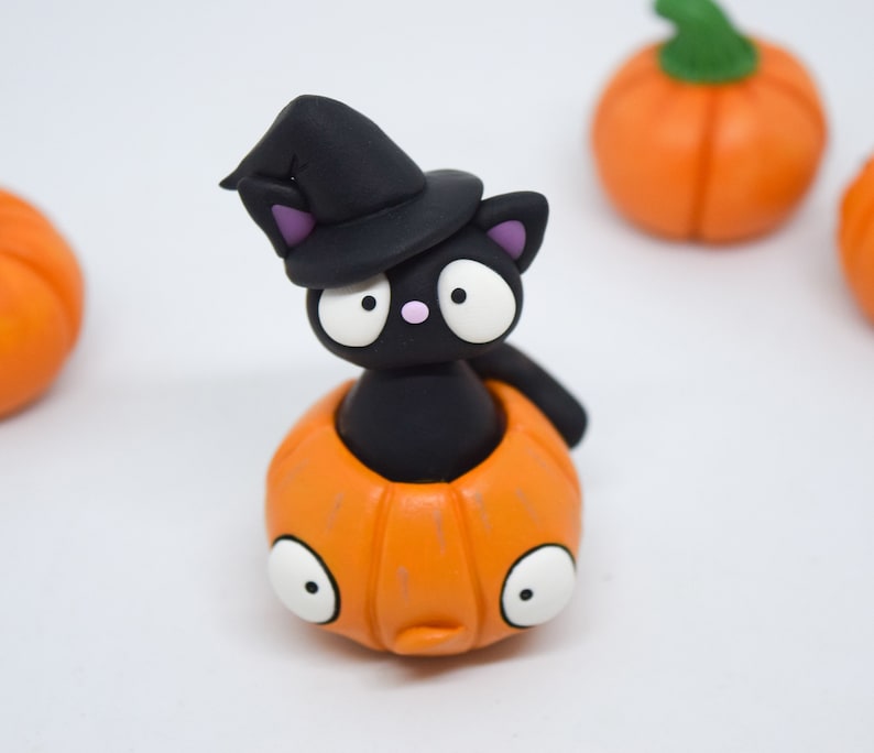 Halloween Black Cat Figurine