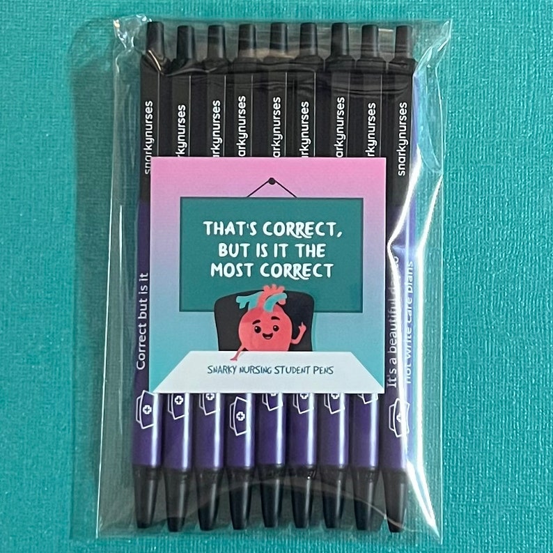Nurse Pens: Sarcastic Black Ink Set
