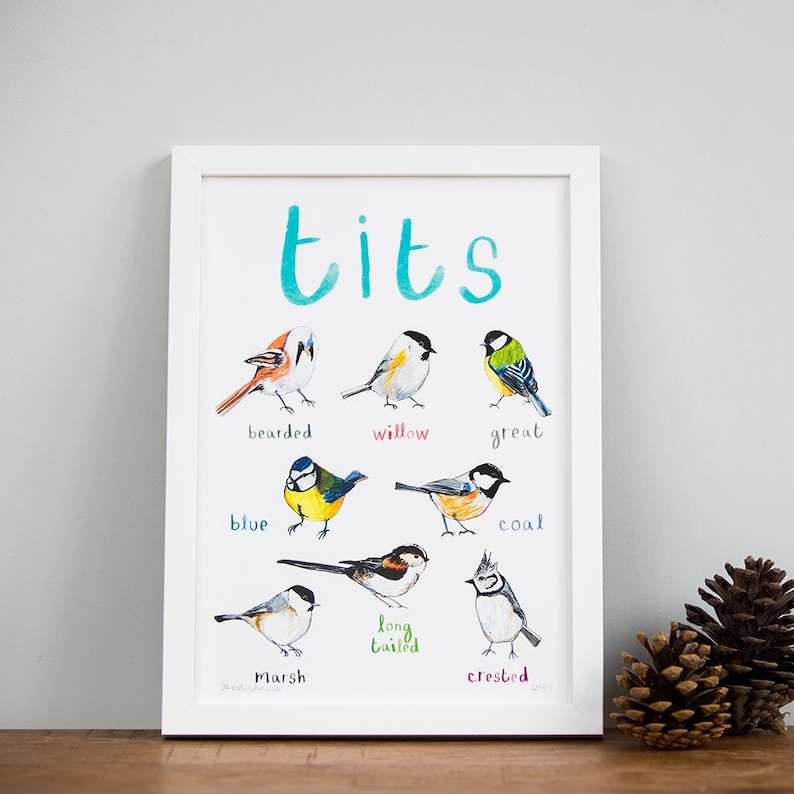 Tits Art Print A4 image 1